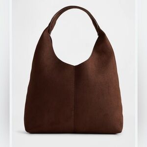 Gap Fall Chocolate Cake Mini Faux-Suede Shoulder Hobo Bag Purse
